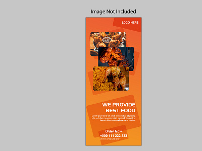 Food and restaurant roll up banner design template