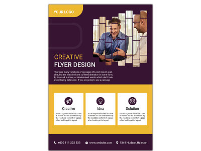 Corporate business flyer template design adobe illustrator business corporate creative design flyer graphic design layout modern print style web