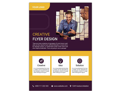 Corporate business flyer template design