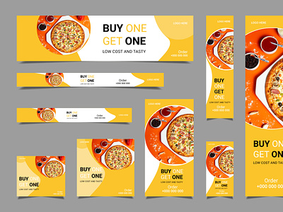 Creative restaurants web banners of standard size ads design fast food fresh google ads googleadscampaign restaurants