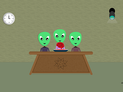 The alien laboratory illustration minimal vector