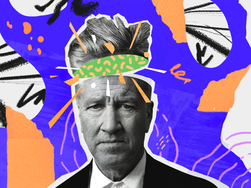 In the director's mind collage colors david lynch illustration shapes vector