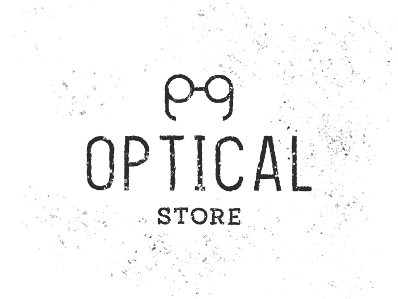 Trembling Optical Store Logo badge glasses illustration lens logo mark market optical sign store type