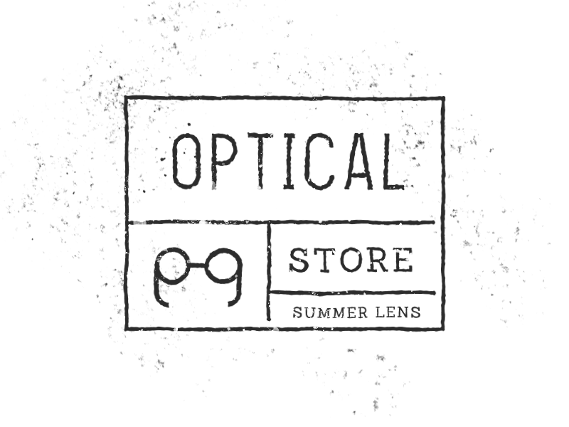 Trembling Optical Store Logo V.2 badge glasses illustration lens logo mark market optical sign store type