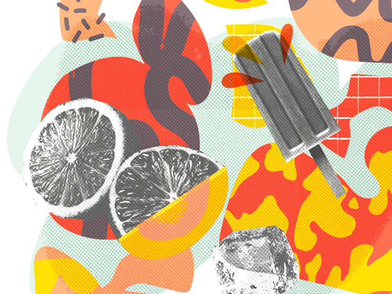 Summer Juice! collage colors ice icecream illustration lime pattern shapes summer texture vector