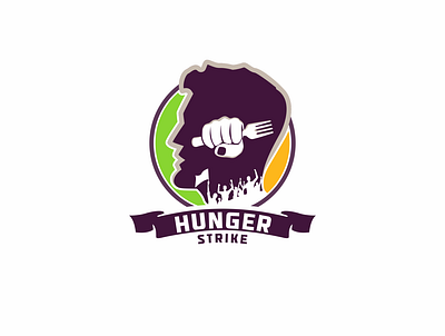 Hungersrike logo app art branding design graphic design icon illustration illustrator logo typography vector