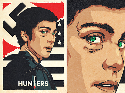 Hunters Tv Show illustration illustrator majkol photoshop poster tv series poster tv show vector vintage