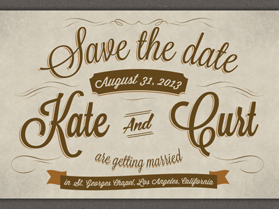 Vintage Wedding Invitation Postcard