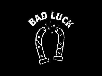 Bad Luck bad luck distressed horseshoe illustration lofiart majkol vector