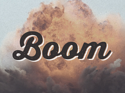 Boom illustration typography vintage