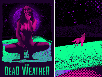 The Dead Weather babe dead fun gig poster skull vector weather