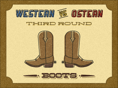 Western vs Ostern 3 boots cowboy majkol ostern round third western