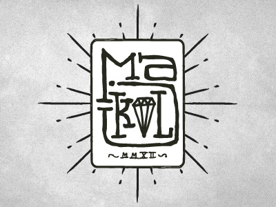 Majkol logo 2012 diamond hand lettering lettering logo majkol
