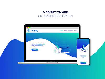 Meditation App - Onboarding UI Design adobe xd design figma logo mobile design motion graphics onboarding typography ui ux web design