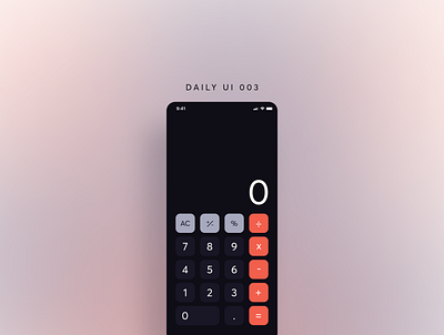 iOS Calculator dailyui dailyuichallenge flat ios minimal simple ui