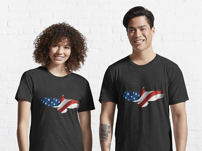 American Eagle Design american flag land of the free power usa