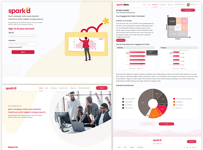 Spark'd dashboad dashboard ui design homepage icon illustration logo sign in typography ui ux web website