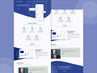 Blue Trading design ui ux web website