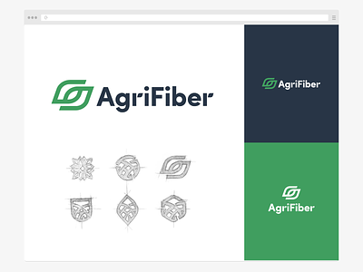 AgriFiber Logo Sketches & Process food ui