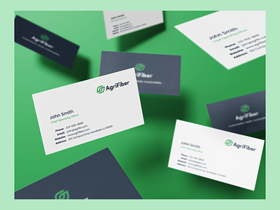 AgriFiber Business Cards business card design food logo logo design print design startup visual identity