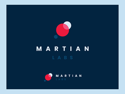 Martian Labs Logo Variations abstract agency branding creative agency logo mars minimal minimalistic modern planets space startup symbol