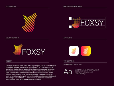 Foxsy design icon illustration logo minimal