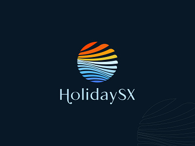 HolidaySX | Travel Modern logo design abstract logo app logo beach brand identity branding business logo company logo creative logo flat logo graphic design logo design minimal logo modern logo negative space logo professional logo sunset travel logo typography unique logo wave