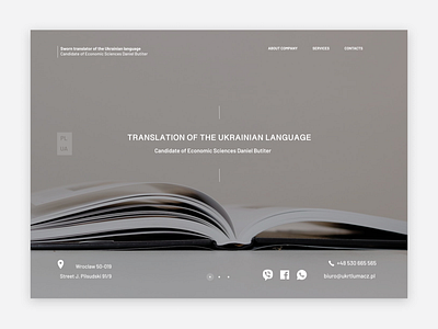 Landing page for distribution of translation services branding design landing page prototype ui ui designer ux wireframe