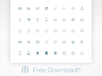 ICONSET Free Download download free freebie icon iconset line thin