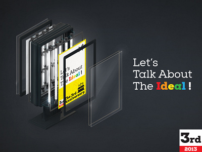 Let's Talk About The Ideal-Poster Design birthday ideal light poster talk yellow