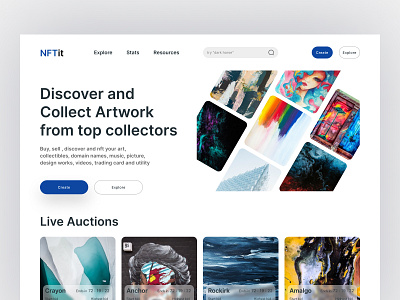 NFTit ~ Nft marketplace web UI design