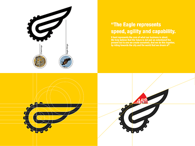 Eagles - Bike Rental (Details). bicycle brand brand identity branding design golden ratio graphic graphic design icon illustration illustrator inspiration logo mockup motion graphics photoshop presentation social media vector web