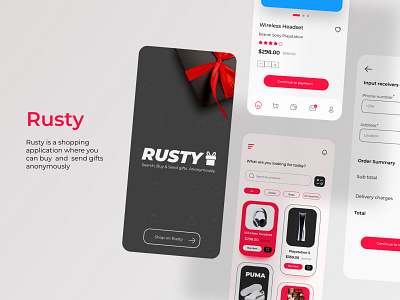 Rusty app branding design ui ux