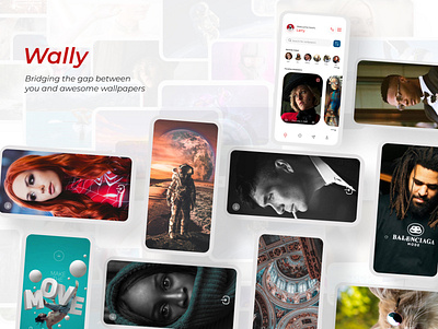 Wally app branding design ui ux