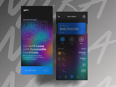 Mira Defi App app branding design graphic design illustration ui ux