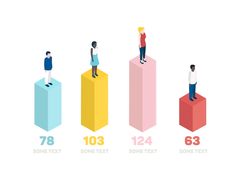 Isometric Infographics analytics bars character charts diagrams flat design graphs infocharts infographics isometric people infographic statistic