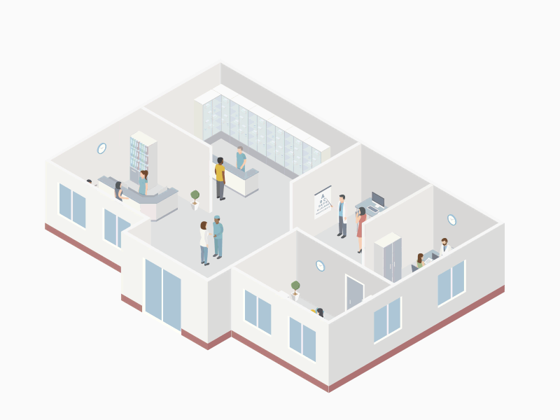 Isometric Hospital clinical explainer healthcare hospital isometric laboratory medical medicare presentation toolkit