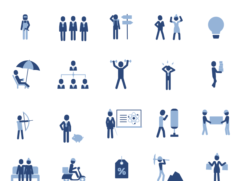 Pictogram Icons animated icons business characters construction corporate education explainer flat icons medical people pictogram presentation shopping sport