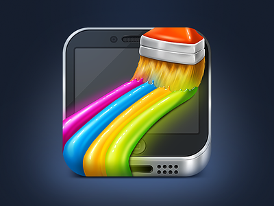 iOS icon app brush icon iphone paint store