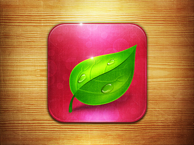 Leaf iOS icon icon ios leaf pink wood