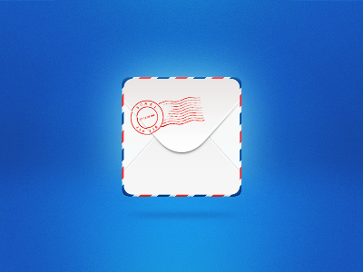 Envelope blue envelope icon post