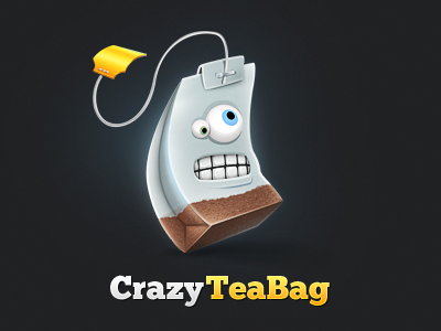 CrazyTeaBag bag crazy illustration logo tea teabag