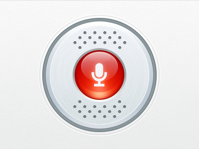 Record button button mic record red