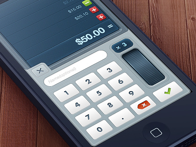 Shopping calculator app calculator ios iphone shopping slider