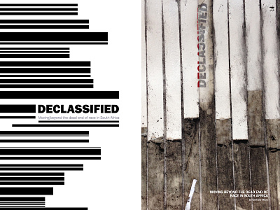 Declassified book cover artwork barcode charcoal cover politics publication south africa statistics