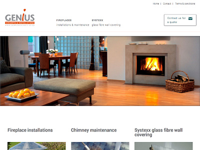 Fireplace installations & maintenance business website