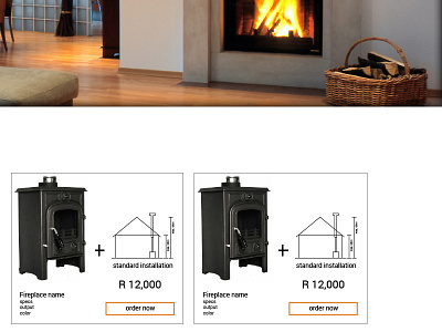 Fireplace sales & installations website business responsive sketch usability webdesign website