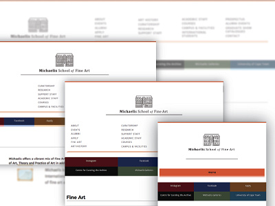 Responsive menu styling artschool education gallery responsive webdesign