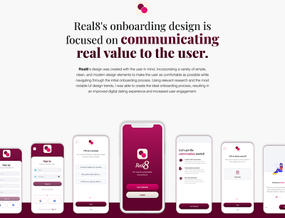 REAL Onboarding Screens branding dating design graphic design logo personal typography