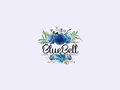 Blue Flower feminine logo